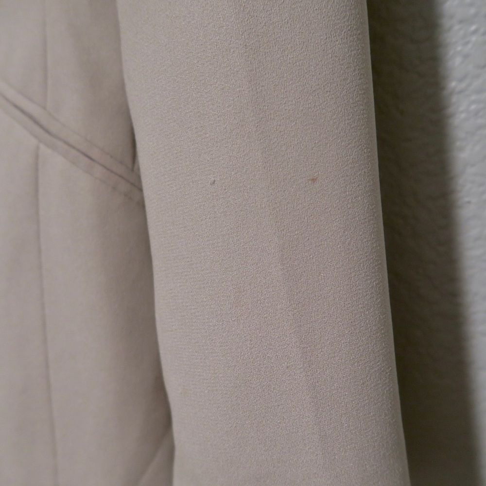 Beige Double Breasted Blazer Suit Jacket Career Cream Kasper ASL Petite - Picture 9 of 16